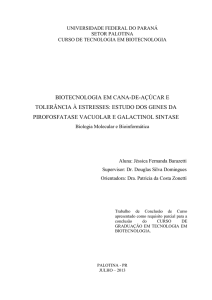 BIOTECNOLOGIA EM CANA-DE-AÇÚCAR E TOLERÂNCIA À