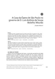 A Casa da Ópera de São Paulo no governo de D. Luís Antônio de