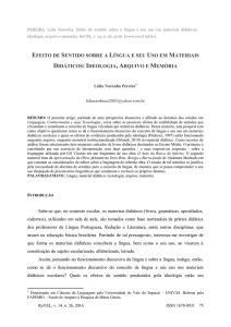 efeito de sentido sobre a língua e seu uso em materiais didáticos