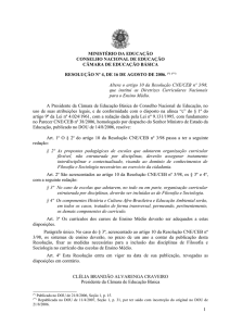 Resolução CNE/CEB nº 4, de 16 de agosto de 2006