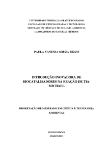 introdução inovadora de biocatalisadores na reação de tia