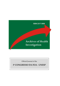 3º congresso da foa - unesp - archives of health investigation