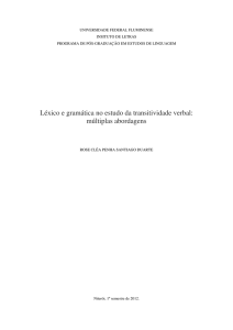 Léxico e gramática no estudo da transitividade verbal: múltiplas