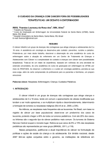 O CUIDADO DA CRIANÇA COM CANCER FORA DE