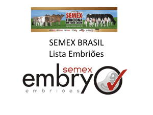 SEMEX BRASIL Lista Embriões