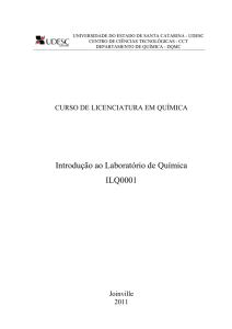 Introdução ao Laboratório de Química ILQ0001 - udesc