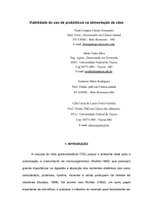 Viabilidade do uso de probióticos na alimentação de cães