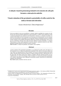 Avaliação visual do potencial germinativo de sementes de café