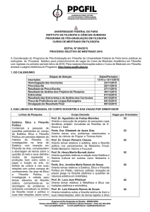 UNIVERSIDADE FEDERAL DO PARÁ INSTITUTO DE FILOSOFIA E