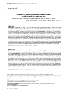Eosinófilos e proteína catiônica eosinofílica em bronquiolite viral