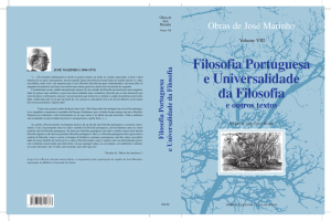 Filosofia Portuguesa e Universalidade da Filosofia