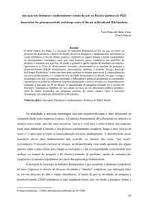 Inovação em fármacos e medicamentos: estado-da-arte no