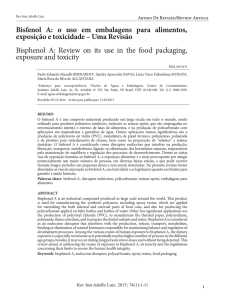 Bisfenol A: o uso em embalagens para alimentos, exposição e