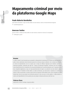 Mapeamento criminal por meio da plataforma Google Maps