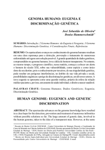 genoma humano: eugenia e discriminação genética human genome