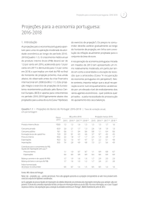 Projeções para a Economia Portuguesa: 2016-2018