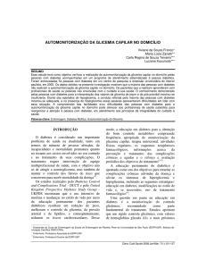 automonitorização da glicemia capilar no domicílio