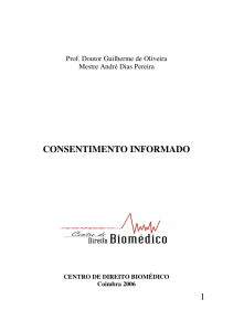 1 consentimento informado - Centro de Direito Biomédico