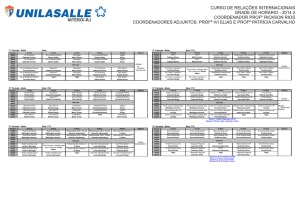 curso de relações internacionais grade de horário