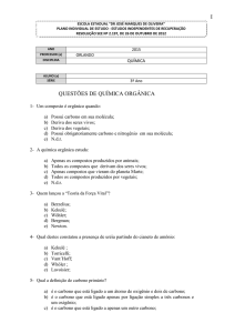 I QUESTÕES DE QUÍMICA ORGÂNICA