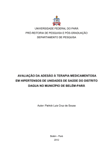 avaliação da adesão à terapia medicamentosa em