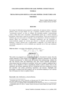 o racionalismo crítico de karl popper conjecturas e teorias