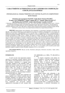 características fisiológicas do cafeeiro em competição com plantas