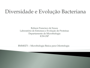 Diversidade e evolução bacteriana Arquivo