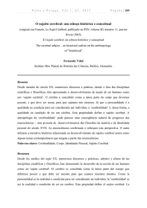 O sujeito cerebral: um esbo&ccedil;o hist&oacute;rico e conceitual