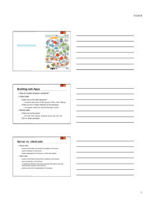 Implementação Building web Apps Server vs. client