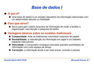 Microsoft Access: # 1 Ricardo Rocha DCC