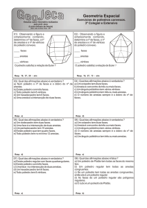 Lista de exercicios de poliedros