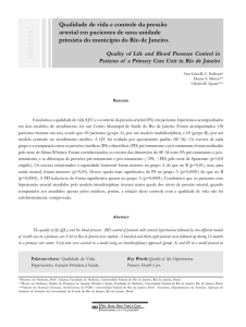 Qualidade de vida e controle da pressão arterial em pacientes de