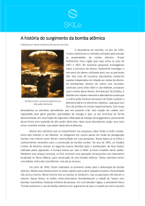 A história do surgimento da bomba atômica