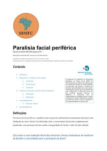 Paralisia facial periférica - Sociedade Brasileira de Medicina de