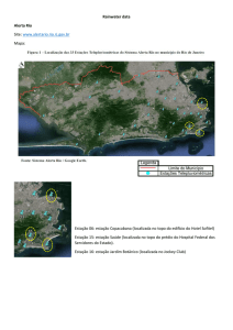 Rainwater data Alerta Rio Site: www.alertario.rio.rj.gov.br Mapa