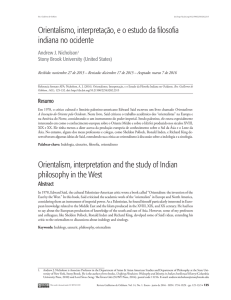 Orientalismo, interpretação, e o estudo da filosofia