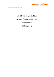 cloridrato de gencitabina Accord Farmacêutica Ltda Pó Liofilizado