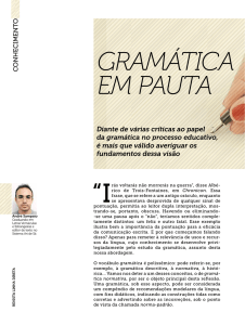 GRAMÁTICA EM PAUTA