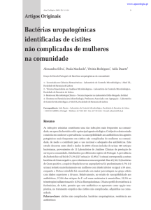 Bactérias uropatogénicas identificadas de cistites não complicadas