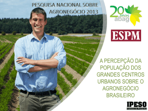 percepção sobre o agronegócio brasileiro