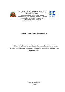 Estudo de solicitações de medicamentos não padronizados