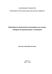 Efetividade de medicamentos homeopáticos em ensaios