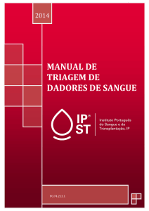 manual de triagem de dadores de sangue