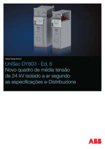 UniSec DY803 - Ed. 6 Novo quadro de média tensão de 24 kV