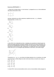 Exercícios REFRAÇÃO -3