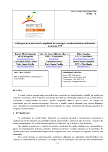 Modelagem do transformador regulador de tensão para