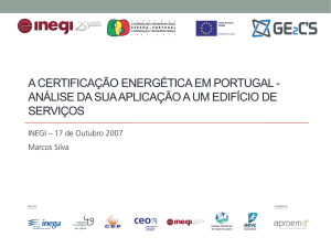 a certificação energética em portugal - análise da sua