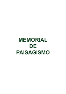 MEMORIAL DE PAISAGISMO