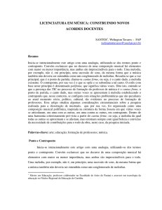 licenciatura em música: construindo novos acordes